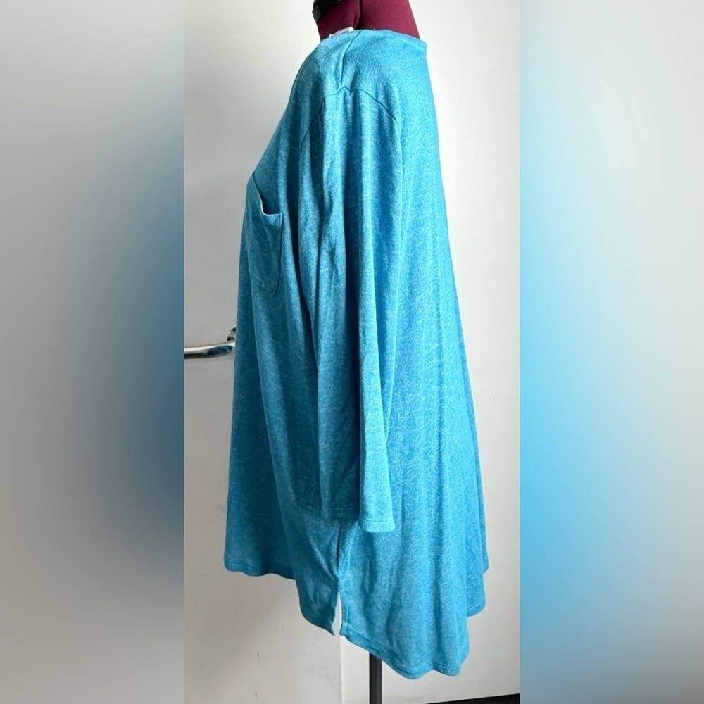 Lane Bryant Blue 3/4 Sleeve Relaxed Tunic - Picture 3 of 6